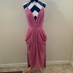 BCB Generation Sleeveless Spaghetti Strap Keyhole Back Light Plum Dress